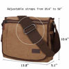 Picture of Modoker Messenger Bag for Men, 13 Inches Laptop Satchel Bags, Canvas Shoulder Bag with Bottle Pocket, Brown