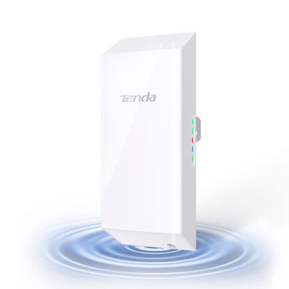 Picture of Tenda O1 Outdoor Access Point N300 Mbps, Long Range Smart Manage Outdoor CPE 2.4GHz, Wireless Bridge 8 dBi Transmission 500m, Passive PoE Powered, AP|Station|WISP|IP65 Waterproof Enclosure, O1(White)