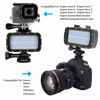 Picture of Suptig 30 LED Video Light Waterproof Light Underwater Light Compatible for Gopro Hero 11,10, 9, 8, 7, 6, 5, 4, 3,2, DJI osmo, Akaso and Canon Nikon Sony Olympus SLR Cameras Waterproof 180ft(55m)