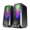 Picture of Bobtot Computer Speakers HiFi Stereo Sound - 2.0 Channel RGB Desktop Speakers PC Speaker with Bluetooth Volume Control USB Powered 3.5mm AUX-in Audio System