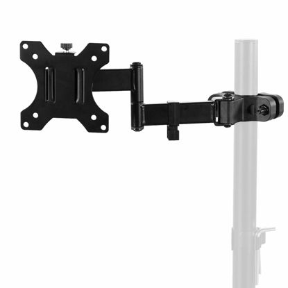 Picture of VIVO Steel Universal Full Motion Pole Mount Monitor Arm with Removable 75mm and 100mm VESA Plate, Fits 17 to 32 inch Screens, Black, MOUNT-POLE01A