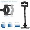 Picture of VIVO Steel Universal Full Motion Pole Mount Monitor Arm with Removable 75mm and 100mm VESA Plate, Fits 17 to 32 inch Screens, Black, MOUNT-POLE01A