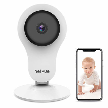 Picture of NETVUE Security Camera - 1080P 2.4GHz WiFi Indoor Camera with Phone APP and Audio, Home Camera with Wide-Angle Lens, Night Vision & AI Motion Detection, 2-Way Audio, Indoor Camera Work with Alexa