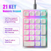 Picture of MOTOSPEED Mechanical Numeric Keypad Hot-Swap GATERON Switch Wired Gaming Keypad RGB Backlit PBT Keycap 21 Keys Mini Numpad Portable Keypad Extended Layout(Gateron Blue)