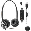 Picture of USB Headset with Microphone Noise Cancelling & Audio Controls, Computer Headphones for PC Laptop, Business, Home Office, Call Center, Skype, Zoom, Webinar, Clear Chat, Super Light,Binaural