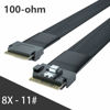 Picture of 24G Internal SlimSAS SFF-8654 to SFF-8654 8i Cable, SAS 4.0, 100-ohm, 1-m(3.28ft)