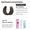 Picture of SUYYA Tape in Hair Extensions Human Hair Balayage Natural Black to Chestnut Brown 12 Inch 40g/pack 20pcs Straight Seamless Skin Weft Tape in Real Human Hair Extensions(12inch #P1B/6/T1B)