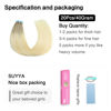 Picture of SUYYA Tape in Hair Extensions Human Hair Balayage Ash Blonde to Medium Blonde and Platinum Blonde 12 Inch 40g/pack 20pcs Straight Seamless Skin Weft Tape in Real Human Hair Extensions(12inch #P22/60/T18)