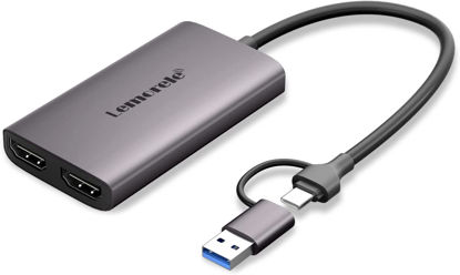 Picture of Lemorele Capture Card, Game Capture Card 4K Stream & Record in 1080p 60FPS, Superior Low Latency, Supports Nintendo Switches, PS5, PS4, Xbox One X/S, Wii U, PC/Mac, Steam Deck