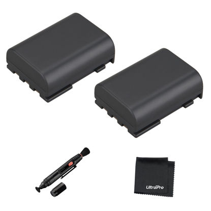 Picture of UltraPro 2-Pack NB-2LH High-Capacity Replacement Battery for Select Canon Models - Bundle Includes: Deluxe Microfiber Cleaning Cloth, Lens Cleaning Pen