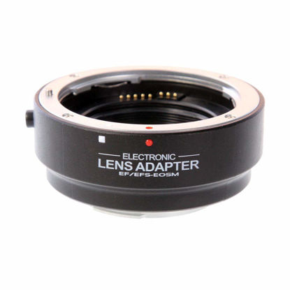 Picture of FocusFoto Auto Focus AF Electronic Automatic Lens Adapter Ring for Canon EF EF-S Lens to Canon EOS M EF-M Mount Mirrorless Camera Body M1 M2 M3 M5 M6 M10 M50 M100 M200, M50 Mark II, M6 Mark II