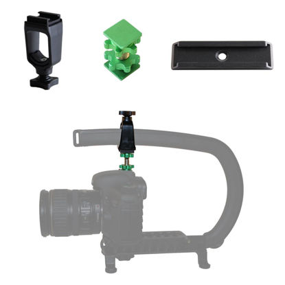 Picture of Cam Caddie Scorpion / EX Lockout Kit and Stabilizer Support Mount / Bracket for Canon Nikon Sony and Panasonic / Lumix DSLR Camera Includes: (1) Accessory Shoe + (1) D - Flashner + (1) 3” Balance Wing