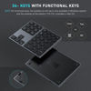 Picture of Bluetooth Backlit Numeric Keypad Wireless, Rechargeable Slim Number Keypad with Full 34 Keys for Computer, Laptop, PC, Mac, Space Gray