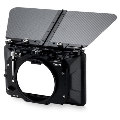 Picture of Tilta MB-T12 3-Stage 4x5.65 Carbon Fiber Clamp On Matte Box with Single 114mm Back