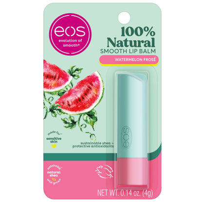 Picture of eos 100% Natural Lip Balm- Watermelon Frosé, Dermatologist Recommended for Sensitive Skin, All-Day Moisture Lip Care, 0.14 oz