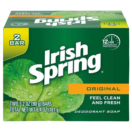 Picture of Irish Spring Original Deodorant Bar Soap, 3.20 oz bars, 2 ea