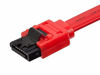 Picture of Monoprice SATA 6Gbps Cable with Locking Latch (90 Degree to 180 Degree) - 2 Feet - Red Compatible with SSD, CD Writer, CD Driver, SATA HDD