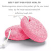 Picture of Natural Foot Pumice Stone for Feet, Borogo 2-Pack Lava Pedicure Tools Hard Skin Callus Remover for Feet and Hands -Red