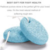 Picture of Natural Foot Pumice Stone for Feet, Borogo 2-Pack Lava Pedicure Tools Hard Skin Callus Remover for Feet and Hands -Blue