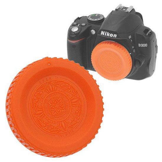 Picture of Fotodiox Orange Designer Body Cap Compatible with Nikon F-Mount Cameras