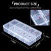 Picture of ranrose Nail Tip Box Plastic Nail Organizer Storage Boxes Empty False Nail Tips Art Tips Storage with 10 Grid Boxes Nail Containers for Nail Tech