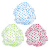 Picture of 3PCS Shower Caps, Elastic Reusable Waterproof Plastic Shower Cap for Women Ladies Spa Salon (Red+Green+Blue)