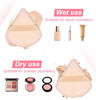 Picture of 8 Pieces Triangle Powder Puff Face Soft Triangle Makeup Puff Velour Cosmetic Foundation Blender Sponge Beauty Makeup Tools