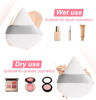 Picture of 8 Pieces Triangle Powder Puff Face Soft Triangle Makeup Puff Velour Cosmetic Foundation Blender Sponge Beauty Makeup Tools