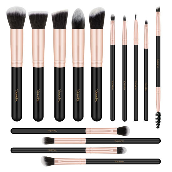 Picture of Makeup Brushes, Makeup Kit 14PCS, Make up Brushes Set Black for Makeup