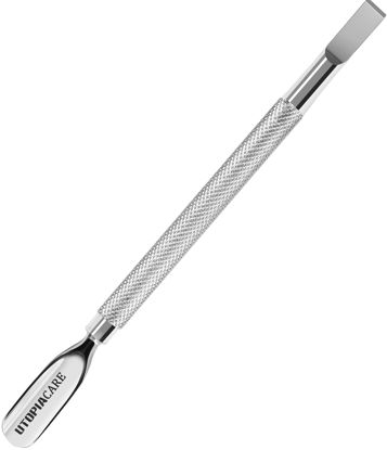 Picture of Utopia Care Cuticle Pusher and Spoon Nail Cleaner - Professional Grade Stainless Steel Cuticle Remover and Cutter - Durable Manicure and Pedicure Tool - for Fingernails and Toenails (Silver)