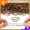 Picture of Teenitor Elastic Hair Bands, Elastics for Hair, Hair Elastics, Rubber Bands for Hair, Small Hair Ties, 300pcs, Light Brown