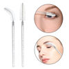 Picture of GCQQ 50PCS Crystal Mascara Wands Disposable Eyelash Eyebrow Spoolie Brush for Makeup Eyelash Extensions (White)