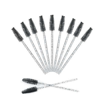 Picture of GCQQ 50PCS Crystal Mascara Wands Disposable Eyelash Eyebrow Spoolie Brush for Makeup Eyelash Extensions (Black)