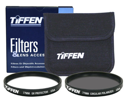 Picture of Tiffen 77mm Photo Twin Pack Polarizer And UV Protective Filter