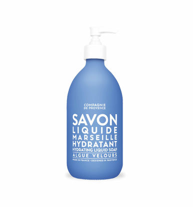 Picture of Compagnie de Provence Savon de Marseille Extra Pure Liquid Soap - Velvet Seaweed - 16.7 Fl Oz Glass Pump Bottle