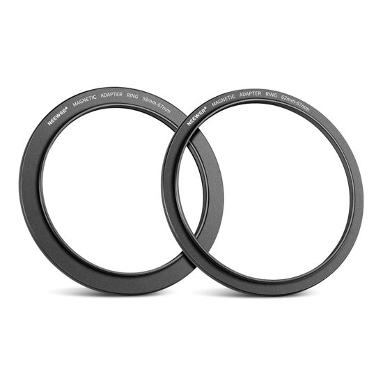 Picture of NEEWER Magnetic Step Up Filter Ring Adapter Kit: 58mm-67mm, 62mm-72mm Lens Filter Adapters, Compatible with K&F NEEWER Magnetic 67mm Filters to be Used with 62mm/58mm Camera Lens