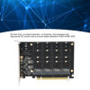 Picture of Quad M.2 NVME SSD to PCI-E 4.0 X16 Adapter, High Speed 4x32Gbps Soft Raid Card with Individual LED Indicator Support 2230 2242 2260 2280 (ph44)