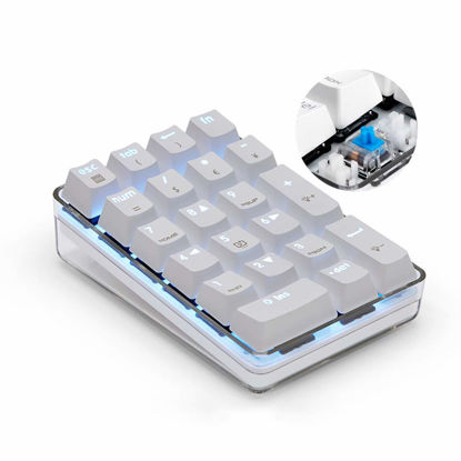 Picture of Magicforce . Number Pad, Mechanical USB Wired Numeric Keypad with Blue LED Backlit 21-Key Numpad for Laptop Desktop Computer PC Blue