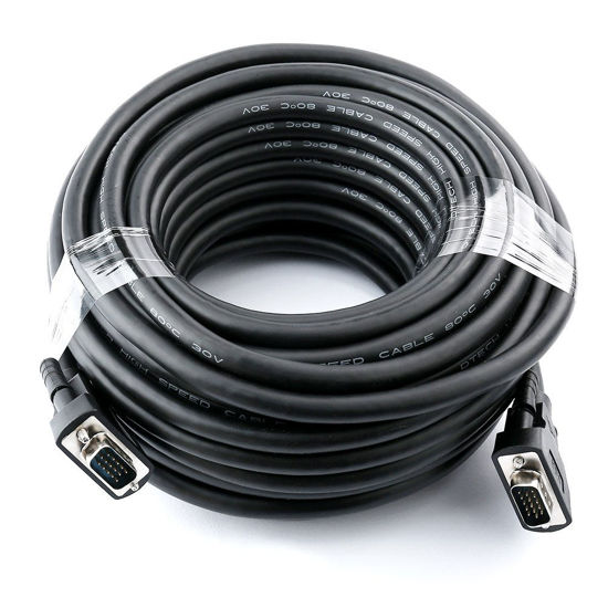 Picture of DTech 50 Feet VGA Monitor Cable Male to Male Cord 1080p High Resolution (15m)