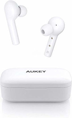 Picture of AUKEY True Wireless Earbuds, Bluetooth 5 Headphones in Ear with Charging Case, Hands-Free Headset with Noise Cancellation Mic, Touch Control, 35 Hours Playback for iPhone and Android