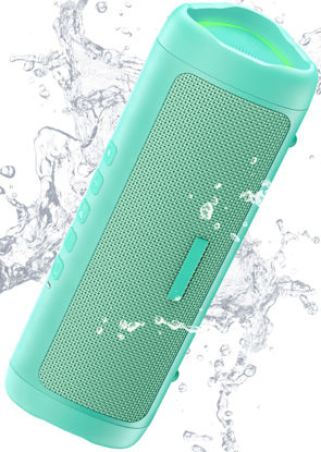 Picture of Bluetooth Speaker, IPX5 Waterproof Speaker with HD Sound, Up to 24H Playtime, TWS Pairing, BT5.3, Portable Wireless Speakers for Home/Party/Outdoor/Beach, Electronic Gadgets, Birthday Gift (Teal)