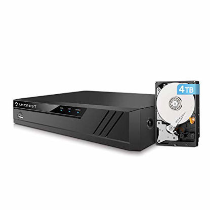 Picture of Amcrest NV4108E-A2 4K 8CH POE NVR (1080p/3MP/4MP/5MP/8MP) POE Network Video Recorder - Supports up to 8 x 8MP/4K IP Cameras, 8-Channel Power Over Ethernet Pre-Installed 4TB Hard Drive (NV4108E-4TB)