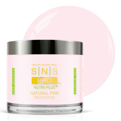 Picture of SNS Nail Dip Powder, Natural Pink (Natural/Nudes, Sheer) - Long-Lasting Acrylic Nail Color & Polish Lasts up to 14 days - Low-Odor & No UV Lamp Needed - 2 Oz