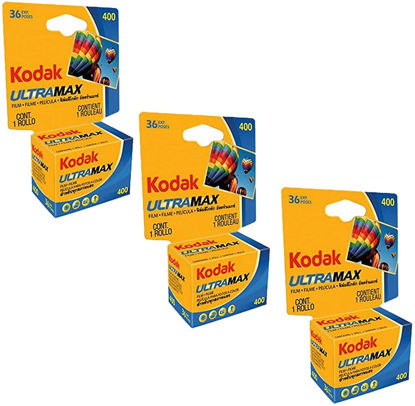 Picture of Kodak Ultramax 400 Color Print Film 36 Exp. 35mm DX 400 135-36 (108 Pics) (Pack of 3), Basic