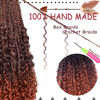 Picture of Beverlee 18 Inch 8 Packs Boho Box Braids Goddess Box Braids Crochet Hair Bohemian Hippie Braids Braiding Hair Box Braids with Curly Ends Messy Pre-looped Synthetic Crochet Hair for Black Women T350#