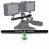 Picture of 8 Inch Cold Shoe Extension Bracket - Dual Sided Camera Flash Mount with D-Flashner Adapter by Cam Caddie - Black / Green