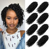 Picture of Short Passion Twist Hair 6 Inch Pre-twisted Passion Twist Crochet Hair 8 Packs Pre-looped Crochet Passion Twist Braiding Hair for Black Women Bohemian Synthetic Hair Extensions 1B