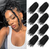 Picture of Bileaf 6 Inch Passion Twist Crochet Hair for Black Women Pre Looped Passion Twist Hair 8 Packs, Pre-Twisted Short Crochet Passion Twists Bohemian Braiding Hair Crochet Twist Hair for Black Women #1