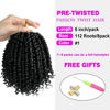 Picture of Bileaf 6 Inch Passion Twist Crochet Hair for Black Women Pre Looped Passion Twist Hair 8 Packs, Pre-Twisted Short Crochet Passion Twists Bohemian Braiding Hair Crochet Twist Hair for Black Women #1