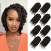 Picture of Short Passion Twist Hair 6 Inch Pre-twisted Passion Twist Crochet Hair 8 Packs Pre-looped Crochet Passion Twist Braiding Hair for Black Women Bohemian Synthetic Hair Extensions #4